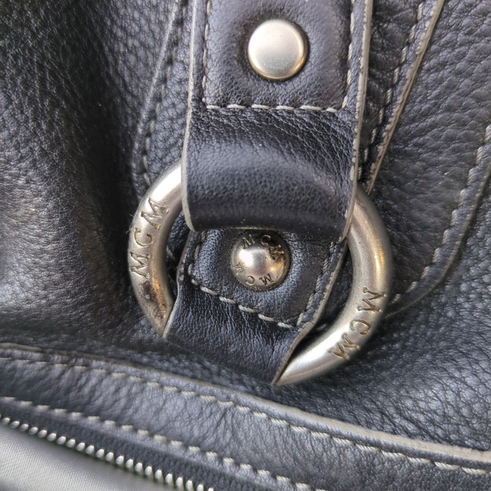 Authentic MCM Black Leather bag - Picture 14 of 16